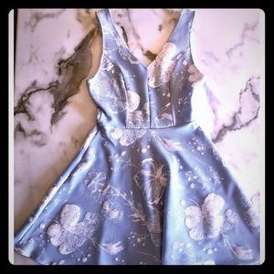 Pastel blue floral dress
